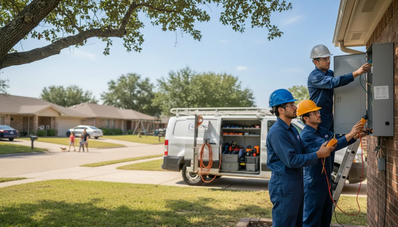 Certified electrician providing emergency electrical services in Corsicana, TX